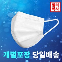 필터박사 덴탈마스크 개별포장 일회용마스크 화이트 3중 멜트블로운필터 국내 당일발송, 1매