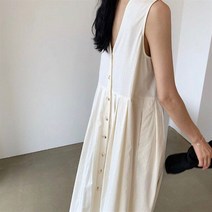 리넨 민소매 블라우스