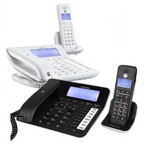 모토로라 유무선 전화기 C7201A 화이트블랙발신자표시녹음통화녹취자동응답기능, 블랙, 1개
