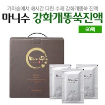 마니F&B/마니수 강화개똥쑥 진액60팩 (80ml x 60팩)/강화개똥쑥(애엽)진액100%/강화개똥쑥 어린잎 100% 진한