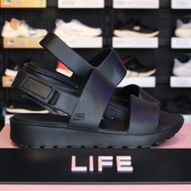 스케쳐스 풋스텝 여성 샌들 초경량 물에강한 발편한 발볼편한 지속적인편안함 #블랙