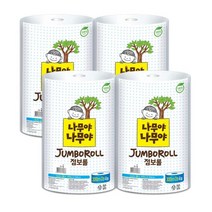 나무야나무야 2겹 점보롤 300m, 4롤, 4팩