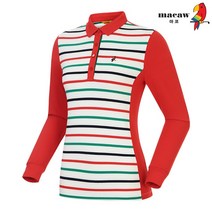 (여성)스트라이프 배색 카라 티셔츠_MIW4TS02