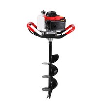 땅파는 기계 땅파기 드릴 날 엔진 항타기 구멍 천공기, 2행정 158cc+10cm 드릴 비트