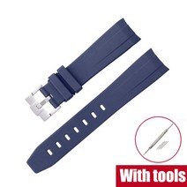 다이빙 고무 벨트20mm 고무 실리콘 밴드 커브 엔드 다이빙 방수 팔찌 액세서리 오메가 세이코 데이토나 시, 09 Royal blue01_01 20mm