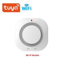 화재 경보기 연기 감지기 수신기 WiFi 및 Zigbee 30 Tuya 스마트 고감도 경보 보안 보호 호텔 주방용 센서, 01 Wi-Fi, Wi-Fi