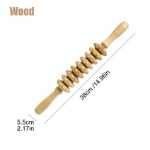 리바운드 뱃살빼는기계 뱃살운동기구 9바퀴 나무 복부 마사지 다기능 롤러 스틱 근육 긴장 도구 바디 셀룰, 02 Wood