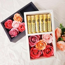 [KT알파쇼핑]카네이션 용돈박스S 부모님 장미 비누플라워, 블랙카네이션, 본상품선택
