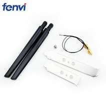 네트워킹 2x 8dbi 듀얼 밴드 M.2 IPEX MHF4 U.fl 20cm 30cm 케이블 RP-SMA 피그 테일 WiFi 안테나 세트 Intel AX210 AX200 9260, [02] 30cm antenna set