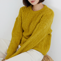 블루종 한정수량/패플단독 울 케이블 루즈핏 풀오버니트_B2211KN239D