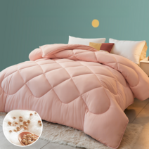 겨울 극세사 구스 이불 침대패드 다운 더블 1인용 싱글 이불, 라이트 옥  A타입 원단+항균