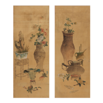 NEW 기명절지도 2폭 가리개 민화 도안 / 민화 그리기 원데이클래스 취미 수업자료, 기본, NEW 기명절지도 2폭 세트