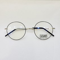 동그리안경 v Leo 2102 51/18 블랙실버 림락 스타일안경테