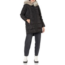 디케이앤와이 DKNY 여자 여성용 추운 날씨 아우터 퍼퍼 스모크 펄.