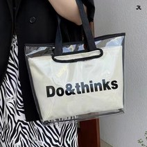 JL 여름 데일리 가벼운 투명 토트백 숄더백