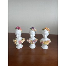 플라워 여인상 인테리어 석고 소품, 주황색, 튤립