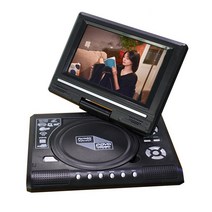 9.8인치 휴대용 DVD 스트랩 미니 TV HD 플레이어, 블랙