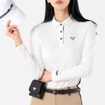 세련된 허리 배색 여자 기능성 골프 카라 긴팔티 여자상의 필드