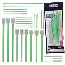 U S Art Supply 알코올 잉크 블렌딩 면봉 30개 폼 팁 브러시 다양한 모양 및 크기 혼합 재습식 리프트 염료 페인트 유포 종이에 드로잉 예술 공예 매체 에폭시 수지 미국