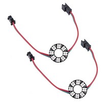 2피스 8 RGB LED 링 8 X WS2812 5050 풀 컬러 통합 드라이버 포함 Arduino Raspberry Pi ESP8266 Nodemcu DC5V용 8비트