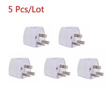 1/2/5Pcs 여행용 플러그 어댑터 전원 3 핀 플랫 NZ AU 컨버터 호주/뉴질랜드 용 충전기에 미국/영국/EU, Au 플러그, 02 5 Pcs