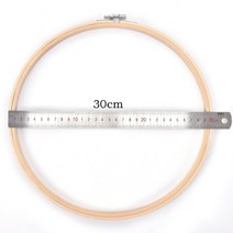 자수기 자수기계 자수재봉틀 자수미싱 10 40cm 나무 프레임 후프 서클 자수 라운드 기계 대나무 크로스 스티치 핸드 diy 가정용 공예 바느질 바느질 도구, 30cm