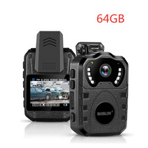바디캠 오토바이블랙박스 자전거 블랙박스 배달블랙박스 boblov wn10 1080p hd body cam 3264gb 휴대용 ir 야간 투시경 경찰 카메라 175도 보안 미니, 64GB 내장