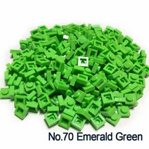 더치커피 메이커 Smartable 플레이트 1x1 빌딩 블록 MOC 부품 DIY 로고 픽셀 아트 QR 코드 벽돌 모자이크, 70 Emerald Green 70