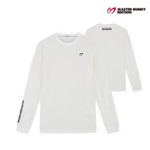 마스터바니에디션 골프 masterbunnyedition남성 소매 레터링 긴팔 티셔츠 M411A3TR015_WH, 004, WH