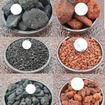 유림화훼자재상사 화산석 자연화산석화분마감재 가벼운돌 화산원석괴석유림화분 화산사(블랙) 2호(5~10mm) 1kg