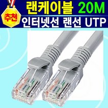 [알전산] 가정 사무실 학교 기업 관공서 서버구축 학내망구축 전용 인터넷선 랜케이블 랜선1M터 랜선2M 랜선3M 랜선5M 랜선7M 랜선10M 랜선15M 랜선20M 랜선30M, 1개, 랜선20미터