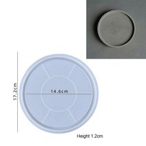 보도블럭 금형 벽돌 몰드 블럭바닥 라운드 콘크리트 화분 실리콘 8 5 즙이 많은 식물을위한 화분 다른 크기 냄비 시멘트벽돌틀 석고 담장 정원 연못, 15cm 트레이 몰드