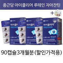 종근당 아이클리어 루테인 지아잔틴 누테인 눈노화 눈피로 눈침침 눈에좋은 황반 차인표 영양제 종근당 +알약통, 3개월분(추천,할인가적용)