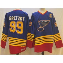 아이스하키장비 웨인 Gretzky 저지 세인트 루이스 하키 16 브렛 선체 클래식 스웨터 문자 번호 레트로 블루, 01 99 Gretzky_02 M
