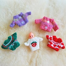 [바보사랑] 손뜨개 인형옷 니트, (7)옐로우