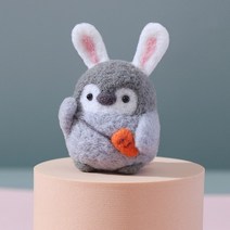 알파카인형 만들기 퀼트미완성 펠트 키트 토끼 여성 작은 양모 바늘 패키지 DIY 수제 인형 장난감 친구 소, 04 A0507