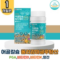 생선뼈 추출 폴리감마글루탐산 어골칼슘 1박스 피지에이 PGAK 해조칼슘 망간 아라비아검 비타민K 비타민E 비타민D 마그네슘 홍화씨 분말 MSM 초록입홍합 식이 식용 먹는 유황 관절 연골 손목 어깨 무릅 뼈 치아 골다공증발생 감소 노인