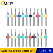 pcb 금속 절단 가공Cspe 10pcs 옥수수 엔드 밀 0.5-3.175mm 카바이드 PCB 밀링 커터 생크 CNC 조각 기계, 03 10pcs 0.7mm
