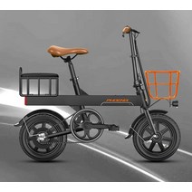14인치 미니 전기 자전거 폴딩 여행 휴대 리튬 전기차, 상세 페이지 참고, 퀵건접을수있음)25AH리튬/전기약100km블랙