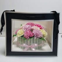 Fondant Flower 플라워용돈케이크 돈케이크 어버이날 생신 환갑 결혼기념일 선물, 종이가방