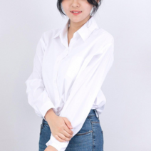 데일리더블유 여성 기본 슬림핏 셔츠 반팔 긴팔 면접 정장 블라우스