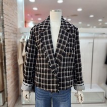 JJ JIGOTT JJ지고트 아웃 포켓 프린지 트위드 재킷 GK9A0JK81