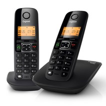 3자통화 독일 GIGASET 집합 이카 C230A530 노스트링 전화기 사무실 대자체 무선 비행기 1864998350, A530 쌍기 블랙