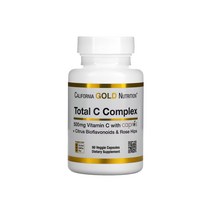 캘리포니아골드뉴트리션 토탈 C 콤플렉스 Capros 500mg 60베지캡슐 메가도스 아스코빅애씨드 아스코르브산 로즈힙 개장미 만다린 자몽 레몬 암라 인디안구스베리