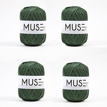 [앵콜스] 뮤즈실 MUSE (4볼세트) 가방뜨기 소품실 뜨개실, (##4볼묶음) 817 올리브카키