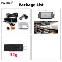 어라운드뷰 후방 사이드 카메라 AHD 1080P 3D 360 버드 뷰 파노라마 시스템 카메라 자동차 주차 서라운드, 04 Package 4