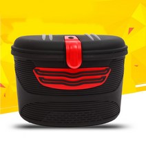 전기자전거 바구니 짐가방 미니벨로 바스켓 전동킥보드 장바구니 스쿠터 바이크, 블랙레드 라지+보드 후 부품  공구