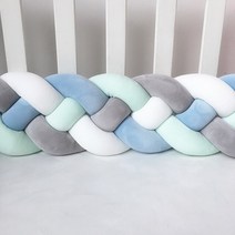 1M/2.2M/3M 아기 범퍼 유아용 침대 범퍼 신생아 매듭 꼰 범퍼 베개 쿠션 침구 세트 범퍼 룸 장식, 1M(39inch), C13