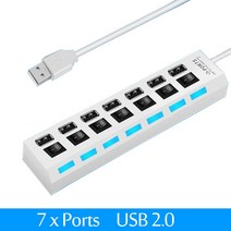 USB 2.0 허브 멀티 분배기 사용 전원 어댑터 4/7 포트 다중 확장기 3.0 PC 용 스위치 포함, 02 As the picture show