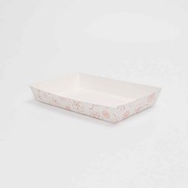 (DK) 일회용 떡포장 접시 사각 종이 용기 트레이 DK-2호 1박스 1000개